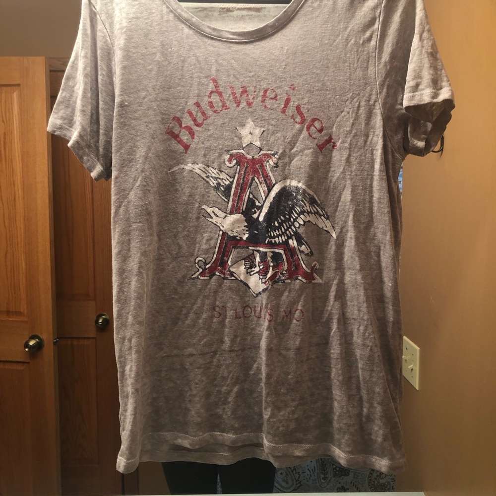 Budweiser grey t shirt